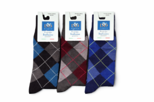 3 PAIA - RON calza uomo in cotone corta a fantasia - filo scozia elasticizzato - taglia unica uomo