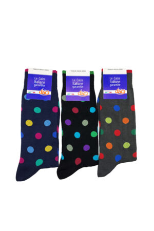 3 PAIA - OMAR calza uomo in cotone corta a fantasia - filo scozia elasticizzato - taglia unica uomo