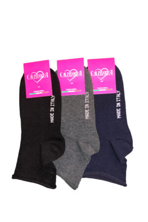 3 PAIA - ALICE calzini donna senza elastico taglio laser in caldo cotone – taglia unica 36-41